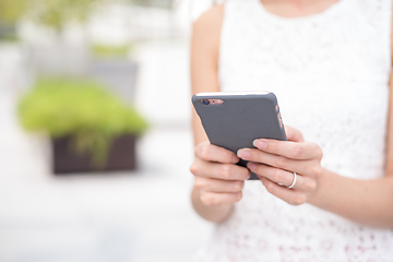 Image showing Woman use of smart phone 