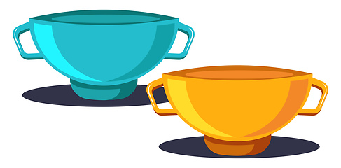 Image showing Coffee Cups vector color illustration.