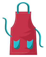 Image showing kitchen apron vector color illustration.