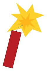 Image showing Burning Dynamite vector or color illustration