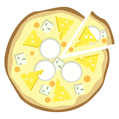 Image showing Double cheese pizzaPrint