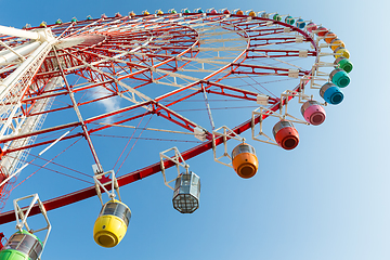 Image showing Ferris wheel at sunrise