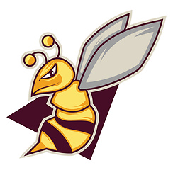 Image showing Gaming logo of a bee illustration vector on white background 