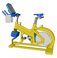 Image showing A spinning bike vector or color illustration