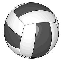 Image showing Black and white volleyball ball vector illustration on white bac