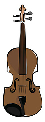 Image showing A string musical instrument with a hollow wooden body vector col