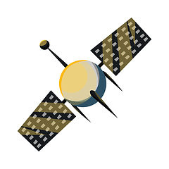 Image showing Simple satellite vector illustration on white background