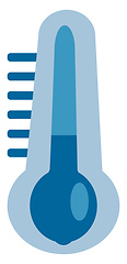 Image showing Blue thermometer shows it\'s cold illustration vector on white ba