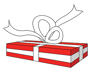 Image showing Red present illustration vector on white background 