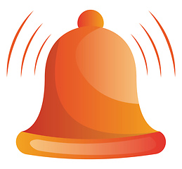 Image showing Orange ringing bell vector illustration on white background