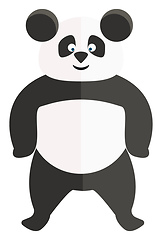 Image showing Clipart of a standing panda vector or color illustration