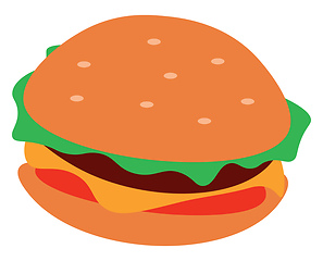 Image showing A burger vector or color illustration