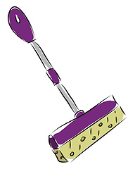 Image showing Pink mop illustration vector on white background 