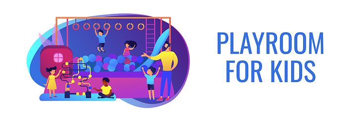 Image showing Playroom for kids concept banner header