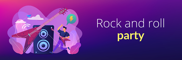 Image showing Rock music concept banner header.