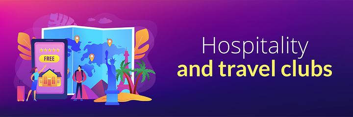 Image showing Hospitality and travel clubs concept banner header