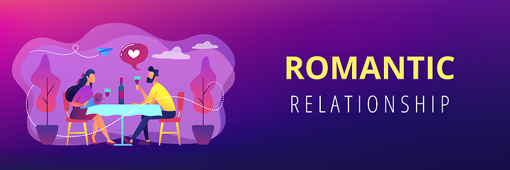 Image showing Romantic date concept banner header.