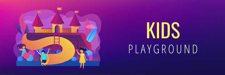 Image showing Kids playground concept banner header.