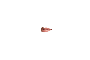 Image showing Close-up view of female mouth wearing lipstick isolated on white studio background