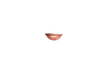 Image showing Close-up view of female mouth wearing red lipstick isolated on white studio background