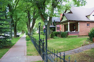 Image showing Tree Lined Sidewalk