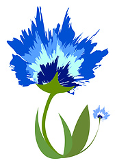 Image showing Beautiful blue flower 