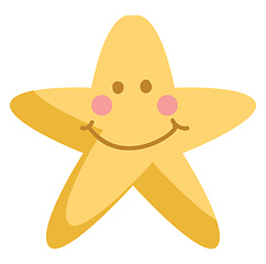 Image showing Surprised blinking star vector or color illustration