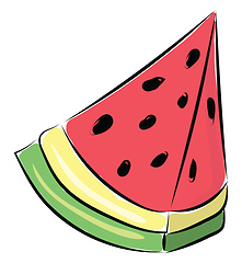 Image showing Image of watermelon, vector or color illustration.
