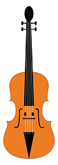 Image showing Violin, vector or color illustration.