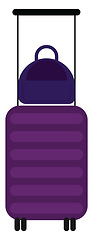 Image showing Suitcase, vector or color illustration.