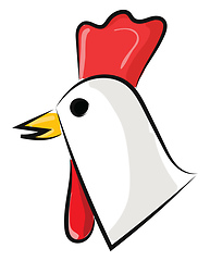 Image showing Image of chicken head-chicken, vector or color illustration.