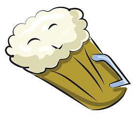 Image showing A husky beer, vector or color illustration.