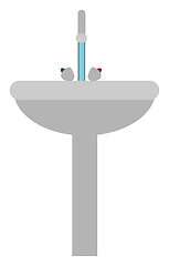 Image showing Washbasin, vector or color illustration.
