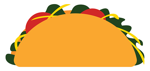 Image showing Taco with filling, vector or color illustration.