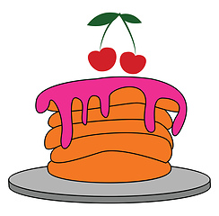 Image showing Pancakes, vector or color illustration.