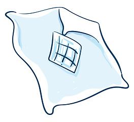 Image showing Sky blue blanket, vector or color illustration.