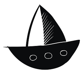 Image showing Taboo boat, vector or color illustration.