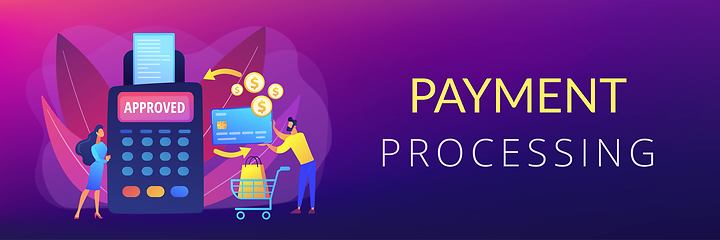 Image showing Payment processing concept banner header