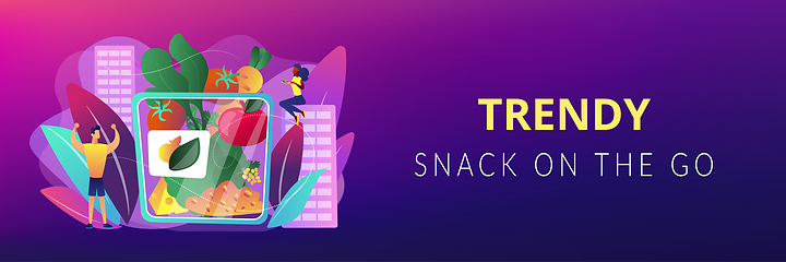 Image showing Assorted snack pack concept banner header.