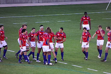 Image showing USA Eagles vs Uruguay National Rugby Game - Before the Kick Off