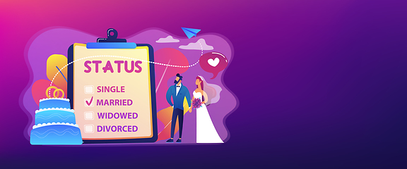 Image showing Relationship status concept banner header.