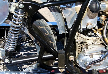 Image showing Vintage Motorcylce Detail