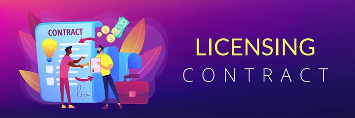 Image showing Licensing contract concept banner header