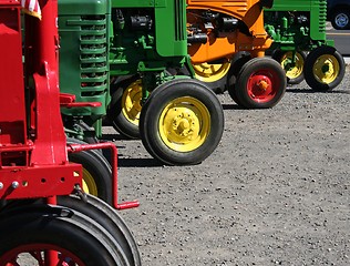 Image showing Antique Farm Tractors