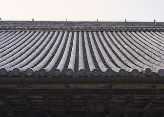 Image showing Japanese temple roof detail