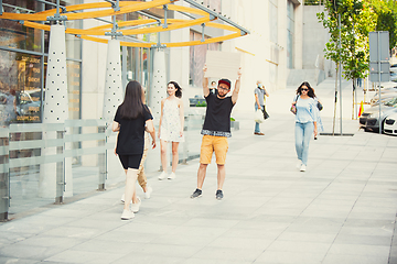 Image showing Dude with sign - man stands protesting things that annoy him