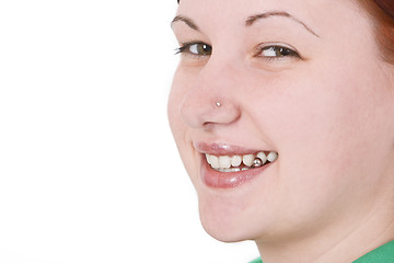 Image showing Pierced smile