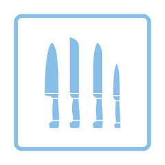 Image showing Kitchen knife set icon