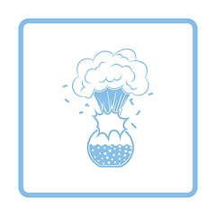 Image showing Icon explosion of chemistry flask