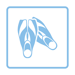 Image showing Icon of swimming flippers 